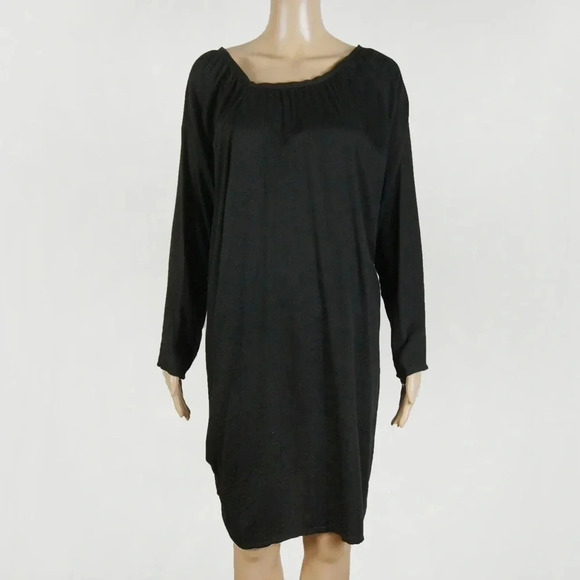 Ann Demulemeester Black Long Sleeve  Midi Dress - Picture 1 of 6
